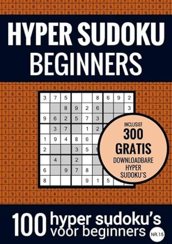 HYPER SUDOKU - nr. 15 - Sudoku Makkelijk - Puzzelboek met 100 Makkelijke Puzzels voor Volwassenen en Ouderen