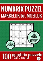 Kerstcadeau: Puzzelboek met 100 Numbrix Puzzels - Makkelijk tot Moeilijk - NR.14