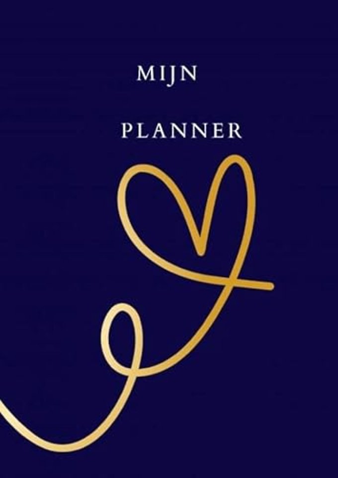 Mijn Planner hart blauw/goud.