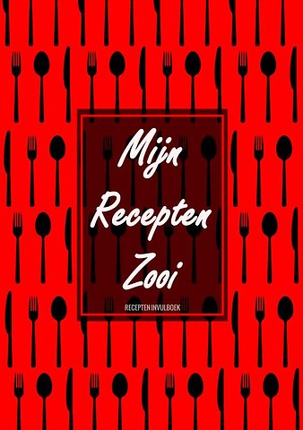 Kerstcadeau - Blanco Recepten Invulboek - "Mijn Recepten Zooi"