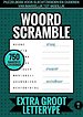 Puzzelboek voor Slechtzienden en Ouderen, van Makkelijk tot Moeilijk - Woord Scramble - Extra Groot Lettertype - Nr. 17