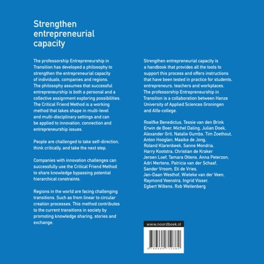 Strengthen entrepreneurial capacity