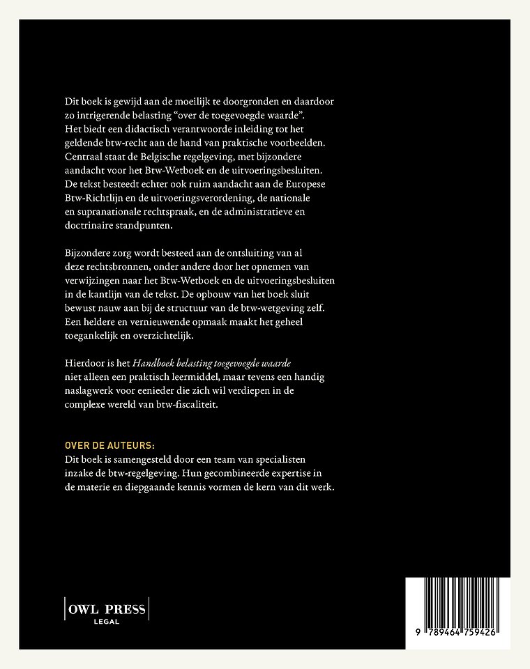 Handboek belasting toegevoegde waarde?