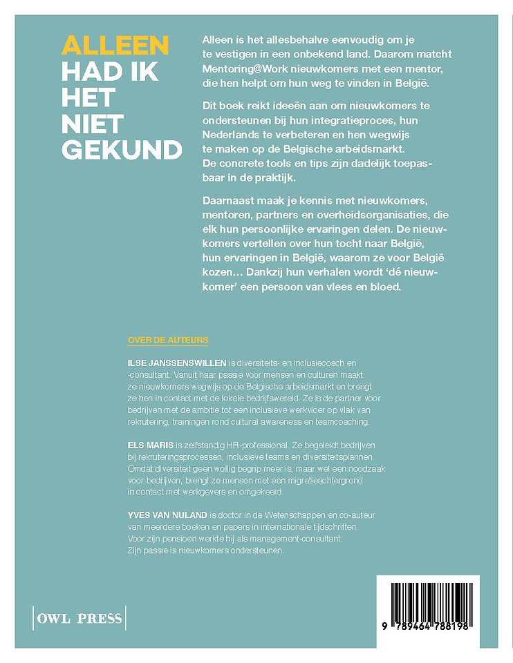 Alleen had ik het niet gekund