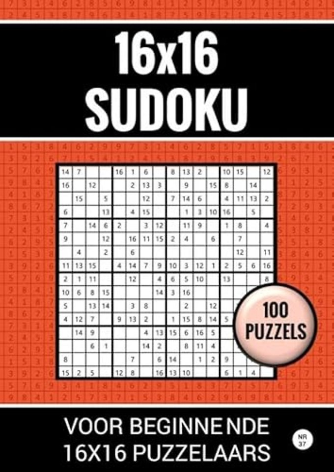 16x16 Sudoku - 100 Puzzels voor Beginnende 16x16 Puzzelaars - Nr. 37