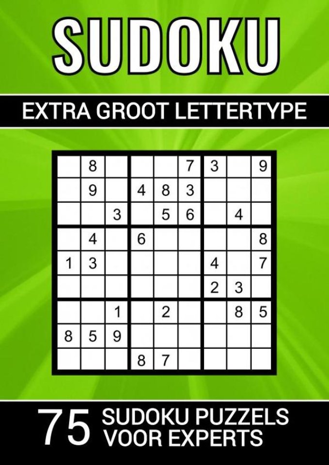 Sudoku Groot Lettertype - 75 Sudoku Puzzels voor Experts door Puzzelboeken & Meer - Managementboek.nl