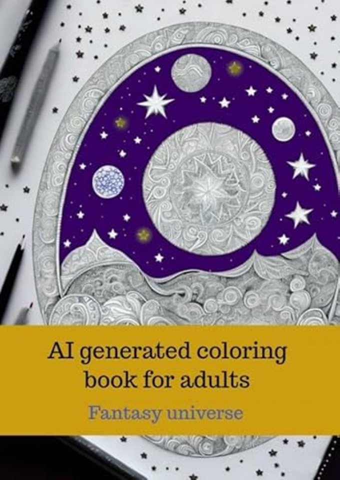 AI generated coloring book for adults