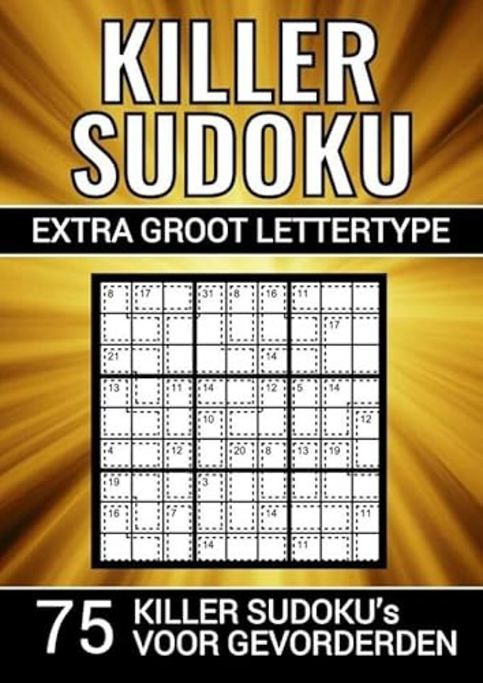 Killer Sudoku - Extra Groot Lettertype - 75 Puzzels voor Gevorderden