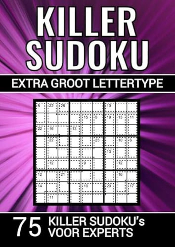 Killer Sudoku - Extra Groot Lettertype - 75 Puzzels voor Experts