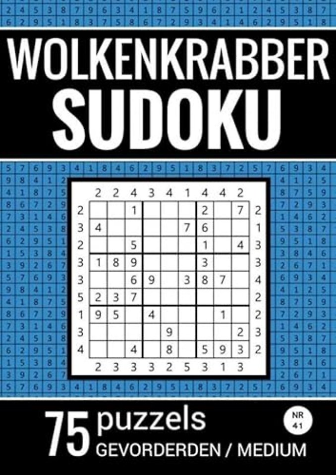 Wolkenkrabber Sudoku - Nr. 41 - 75 Puzzels - Gevorderden / Medium