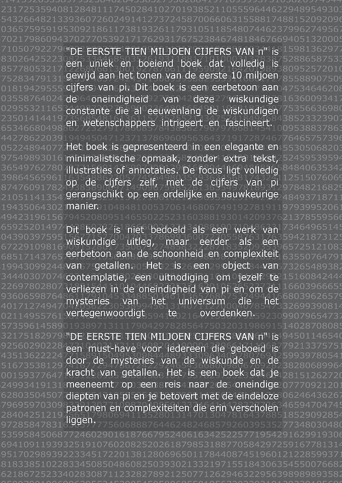 DE EERSTE 10 MILJOEN CIJFERS VAN π