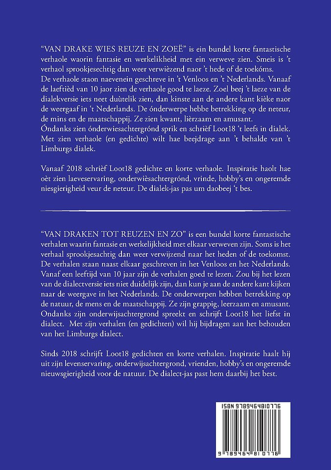 VAN DRAKE WIES REUZE EN ZOEË - VAN DRAKEN TOT REUZEN EN ZO