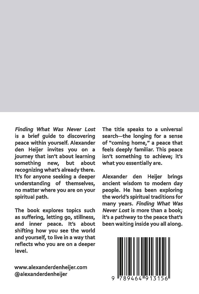 Finding what was never lost