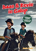 Daan en Kevin in galop