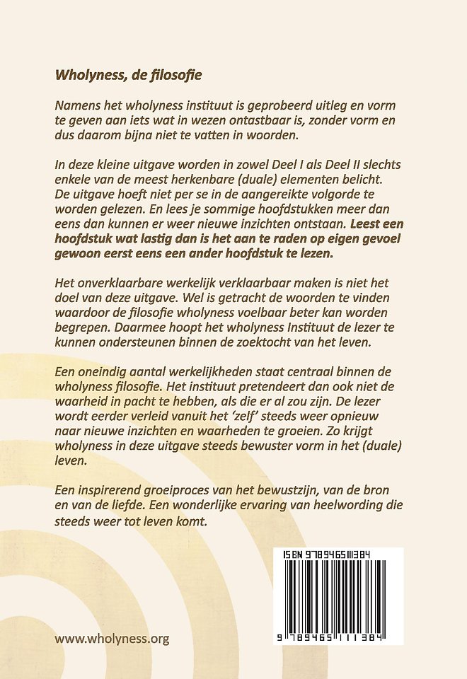 Wholyness, de filosofie