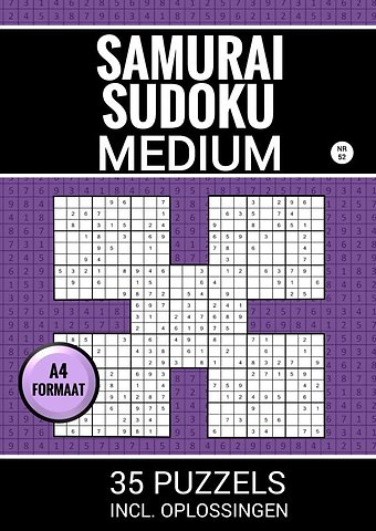 Samurai Sudoku - Medium - 35 Puzzels Incl. Oplossingen - Nr. 52
