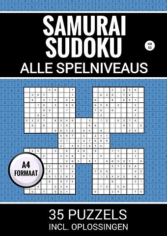 Samurai Sudoku - Alle Spelniveaus - 35 Puzzels Incl. Oplossingen - Nr. 53