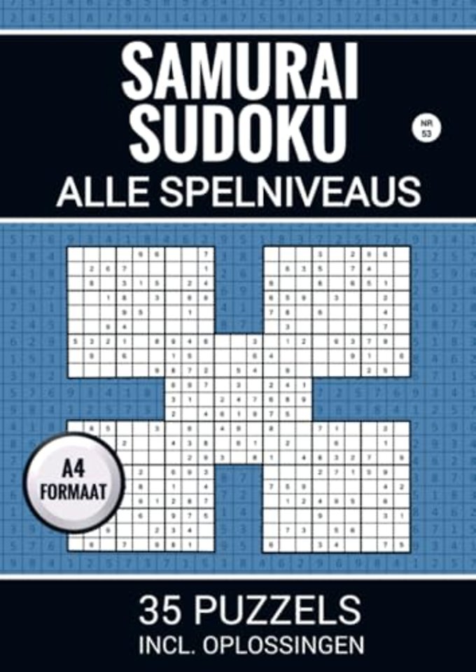 Samurai Sudoku - Alle Spelniveaus - 35 Puzzels Incl. Oplossingen - Nr. 53