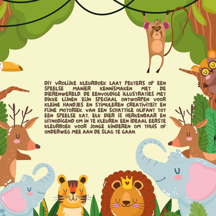 Eerste Dieren Kleurboek Peuter