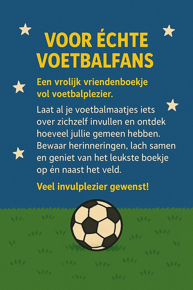 Voetbal vriendenboekje