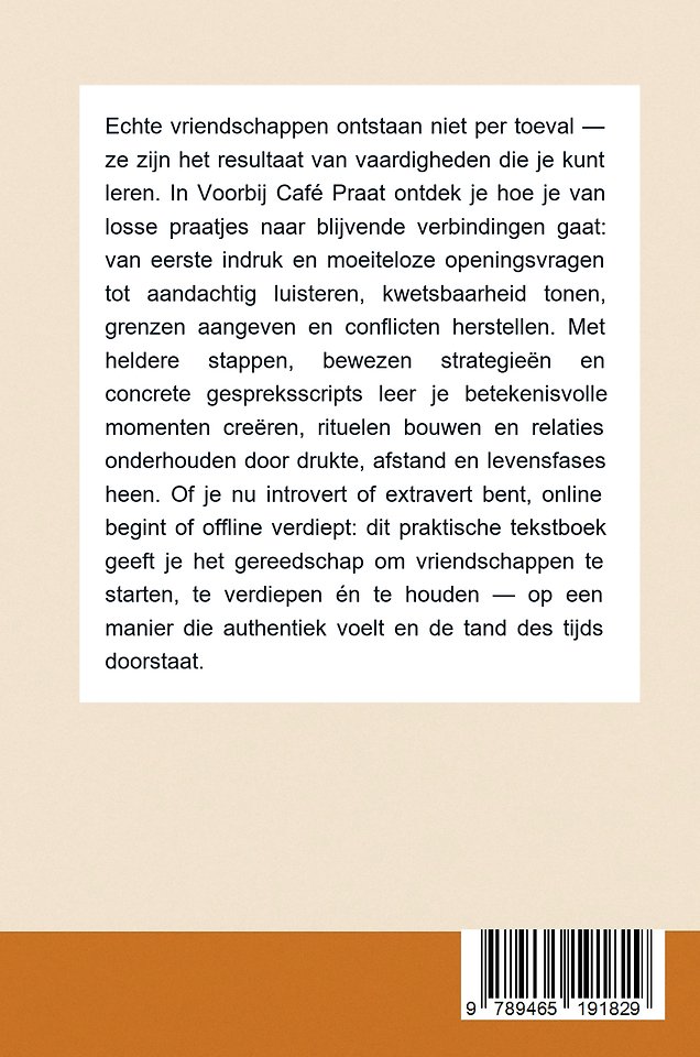 Voorbij Café Praat – Hoe je échte vriendschappen leert maken én houden