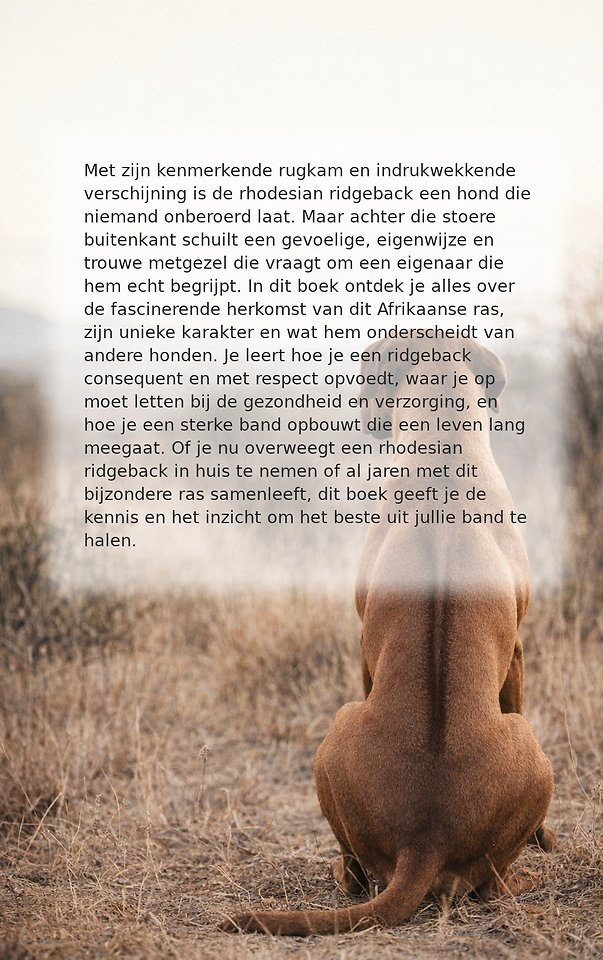 Alles over de rhodesian ridgeback