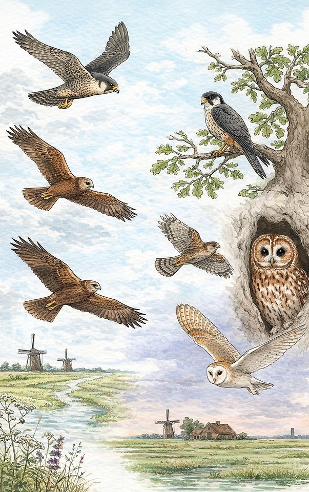 Van valk tot uil - Alle roofvogels van Nederland
