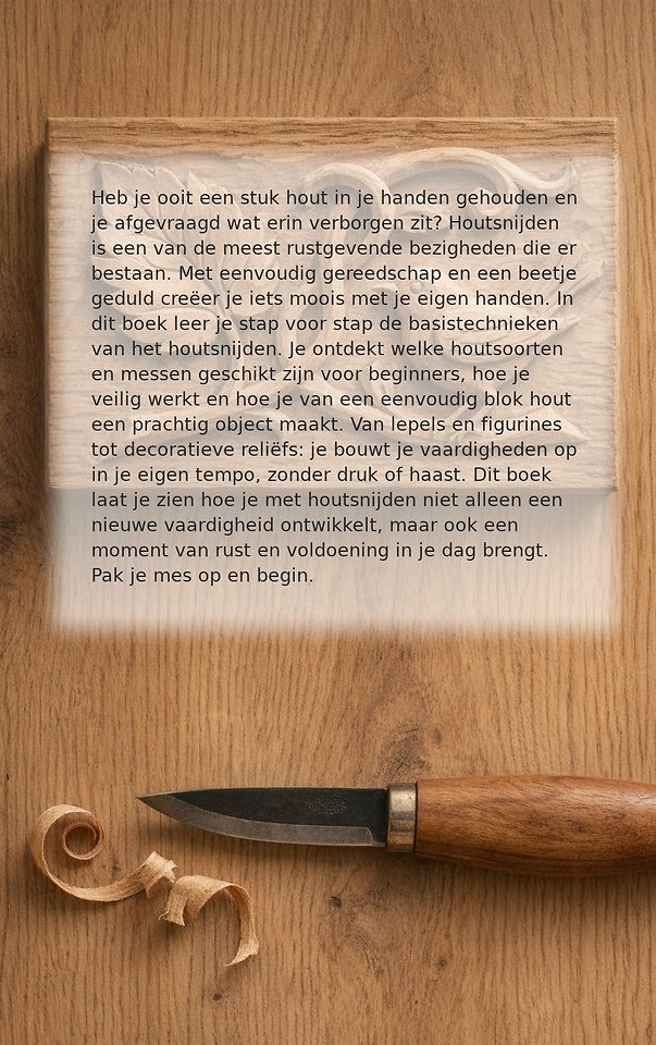 Houtsnijden als ontspanning