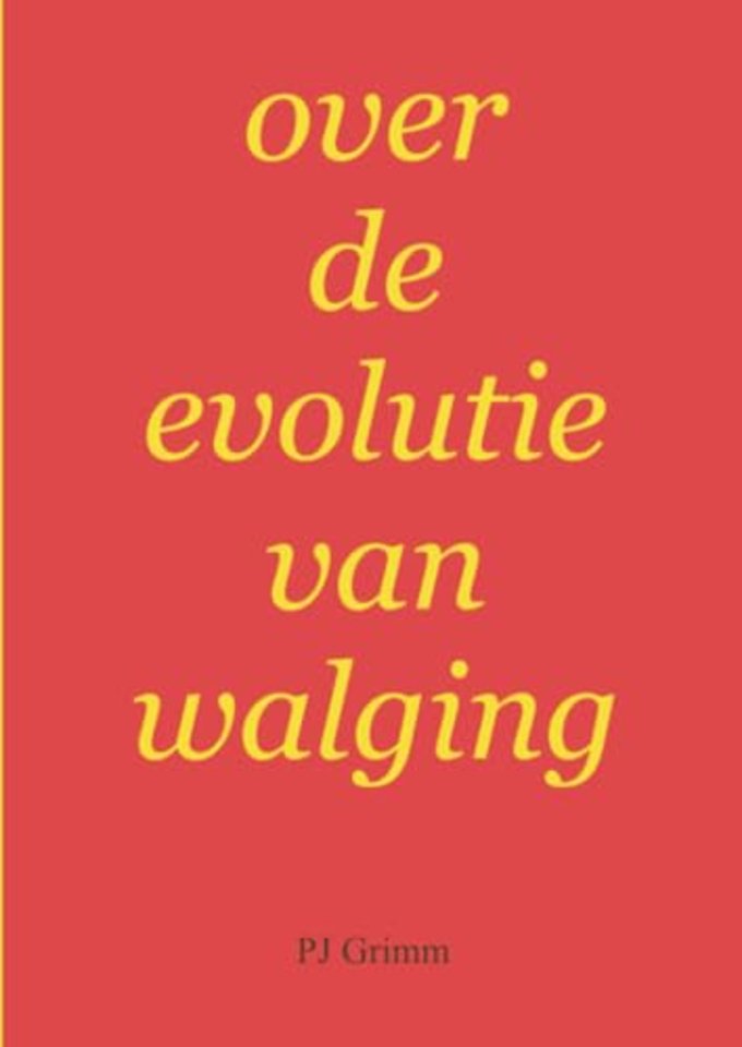 over de evolutie van walging