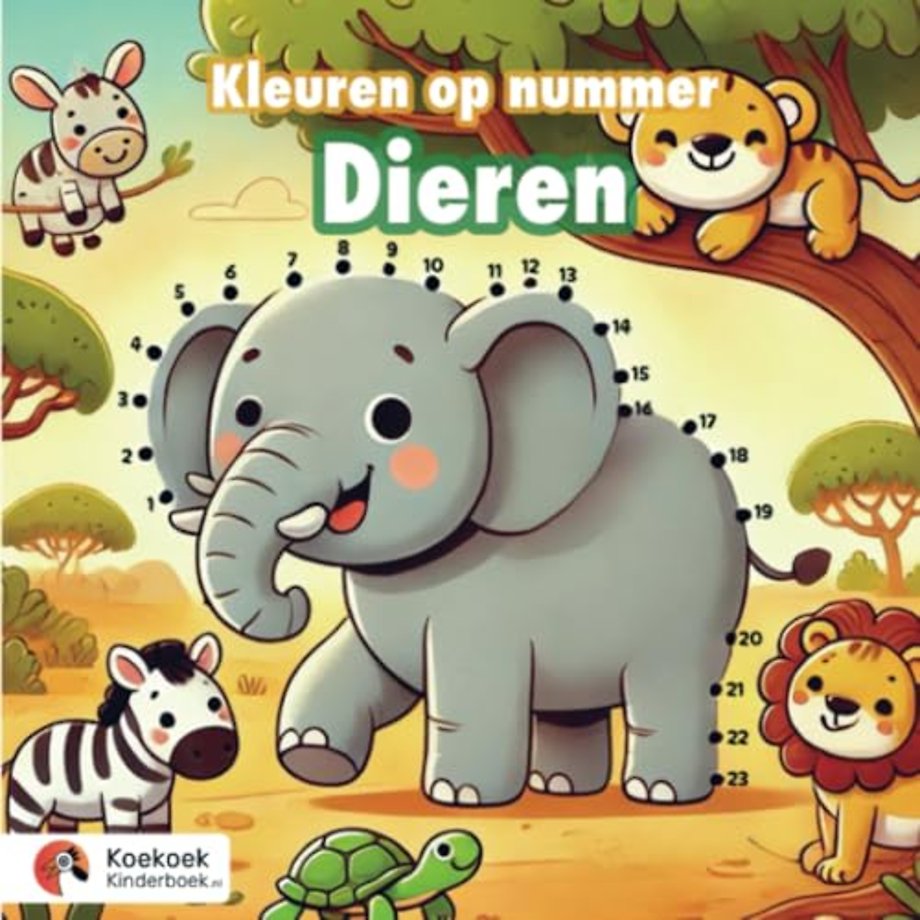 Kleuren op nummer: Dieren