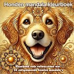 Honden mandala kleurboek voor volwassenen