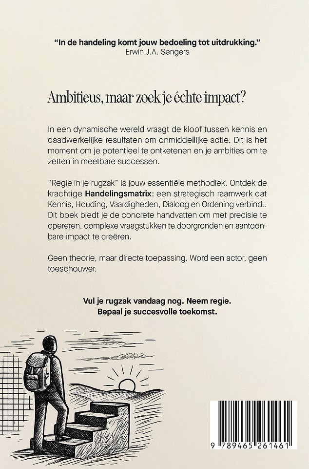 Regie in je rugzak