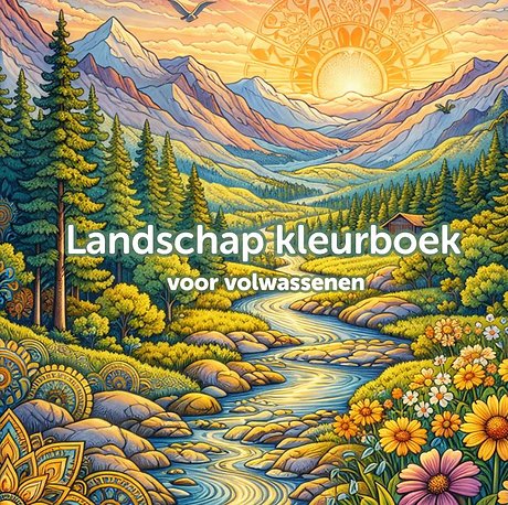 Landschap kleurboek voor volwassenen (hardcover)