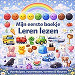 peuterboekje. leren lezen, voertuigen, voorwerpen, vormen & Kleuren.