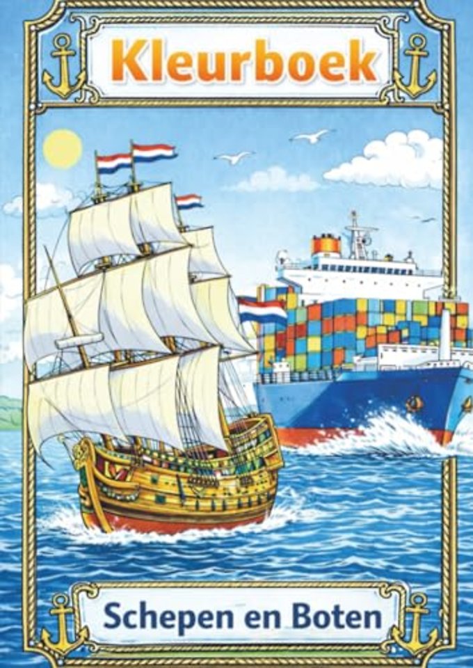 Kleurboek, boten en schepen.