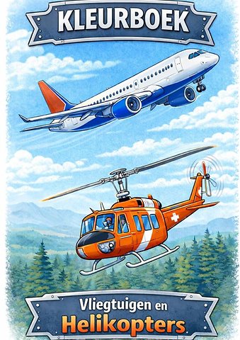 Kleurboek, Vliegtuigen & Helikopters.