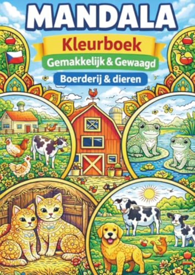 Mandala kleurboek ( Gemakkelijk & Gewaagd ) boerderij & Dieren.