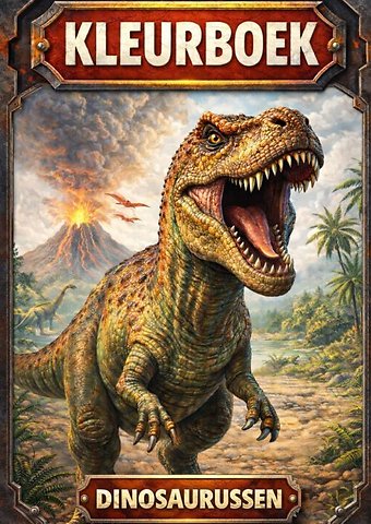Kleurboek, Dinosaurussen.