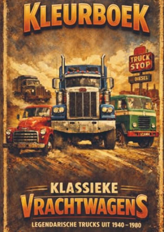 Kleurboek, Klassieke vrachtwagens.