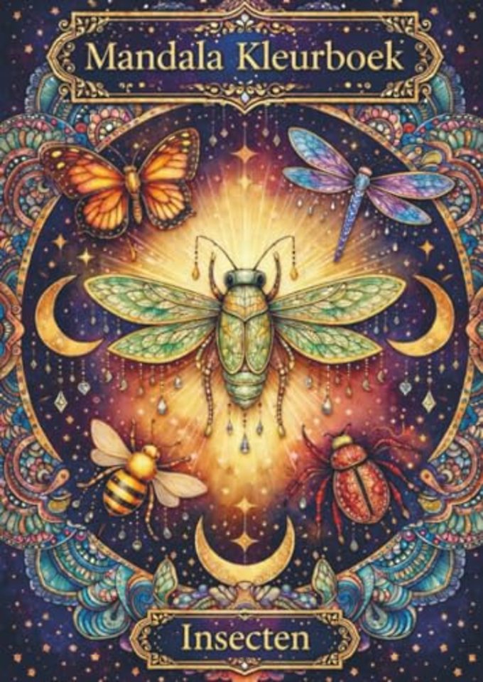 Mandala kleurboek, Insecten.