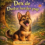 Het voorlees boekje, Dex de Duitse herder pup.