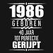 1986 Geboren 40 Jaar Tot Perfectie Gerijpt