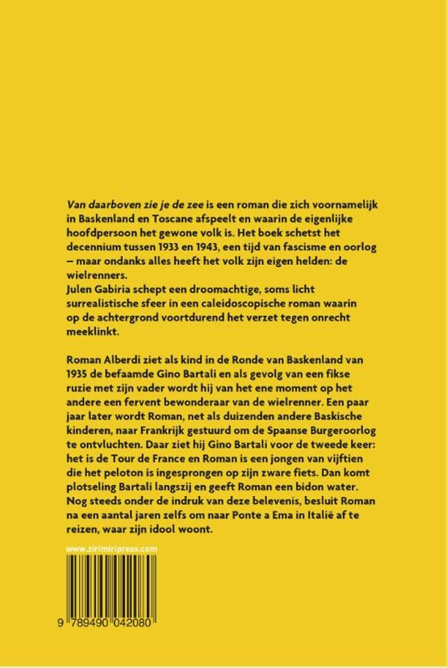 Van daarboven zie je de zee