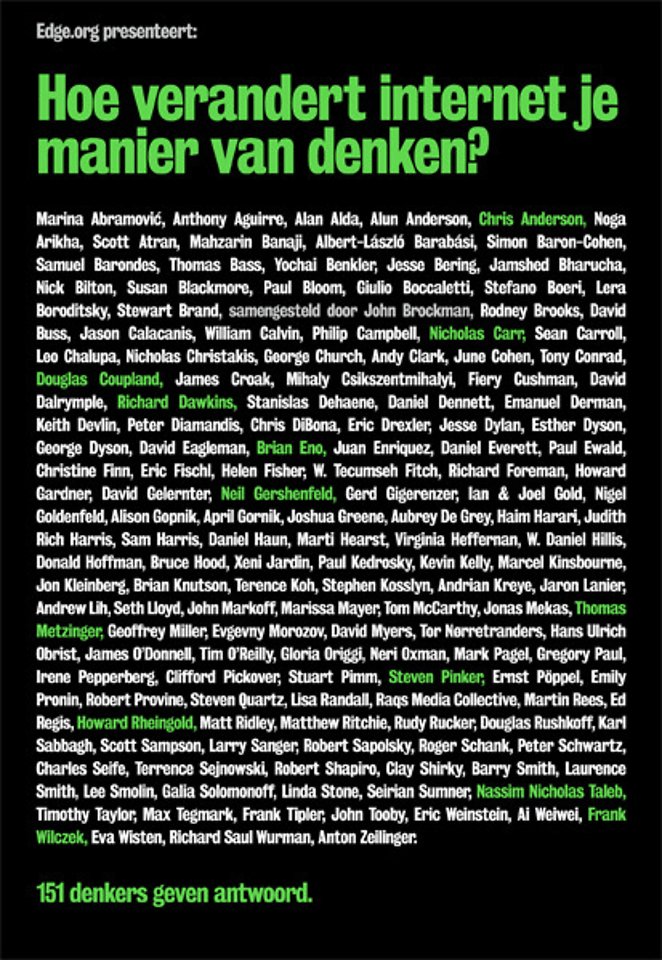 Hoe verandert internet je manier van denken? Hoe verandert internet je manier van denken?