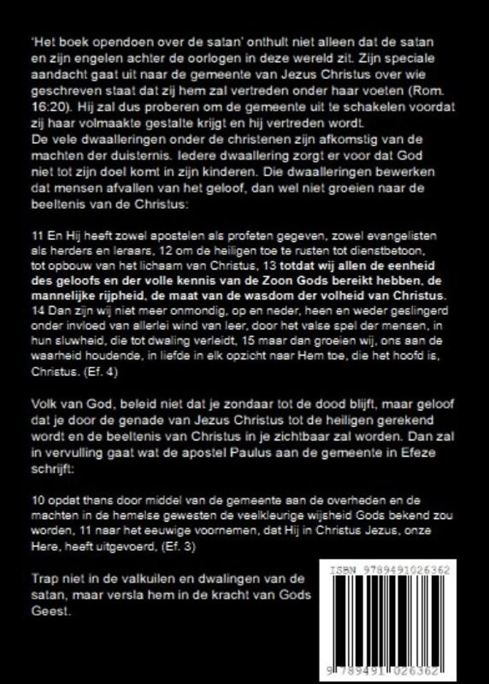Het Boek opendoen over de satan