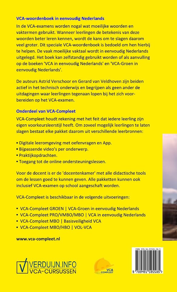 VCA-Woordenboek in eenvoudig Nederlands