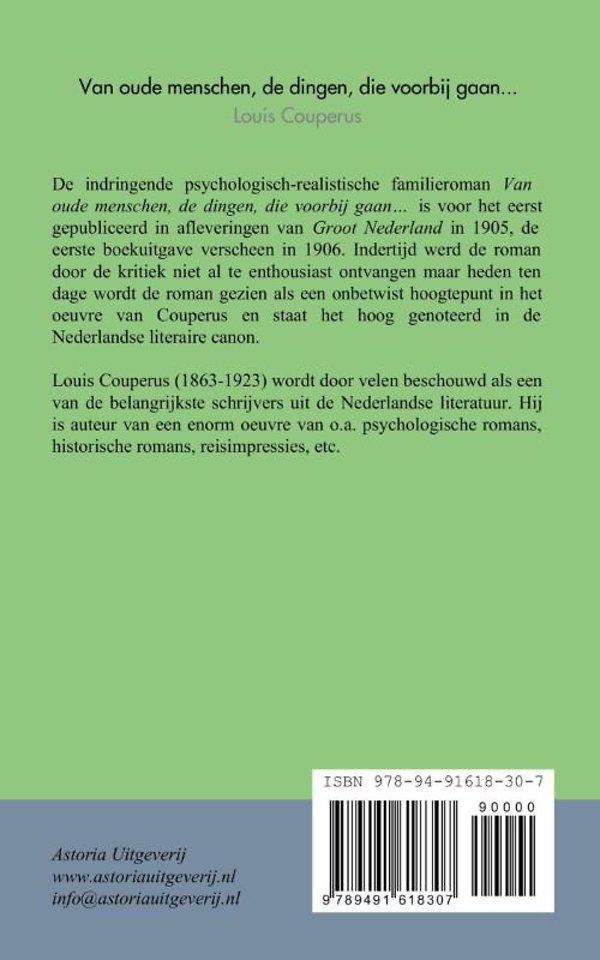 Van oude menschen, de dingen, die voorbij gaan...