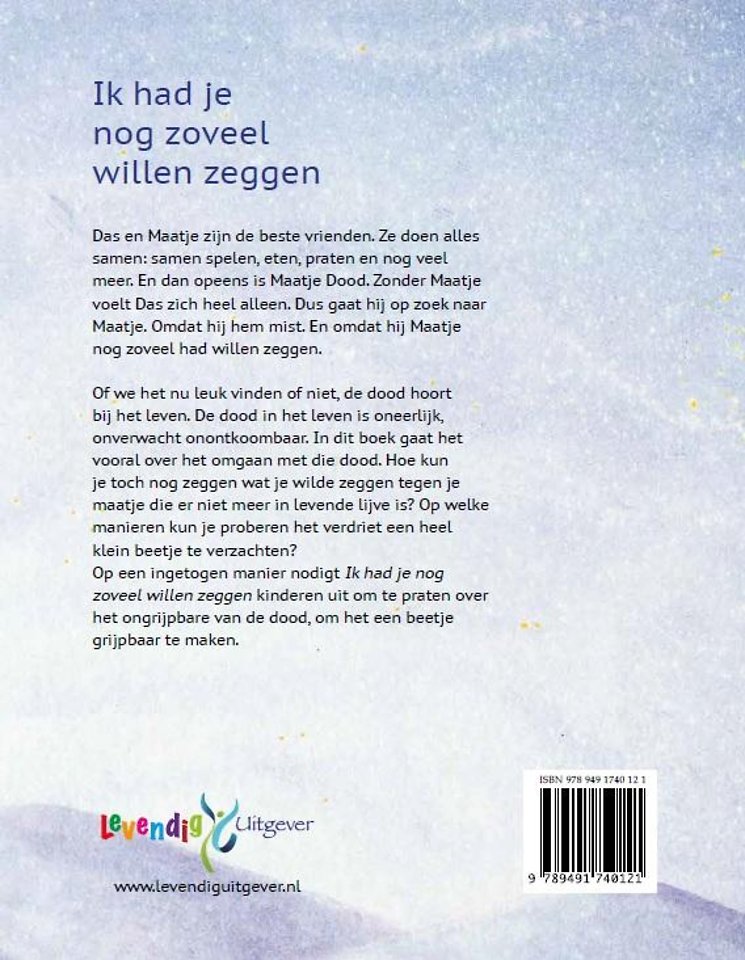 Ik had je nog zoveel willen zeggen