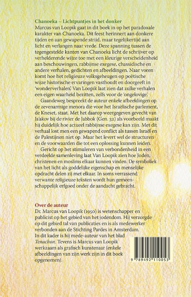 Chanoeka lichtpuntjes in het donker