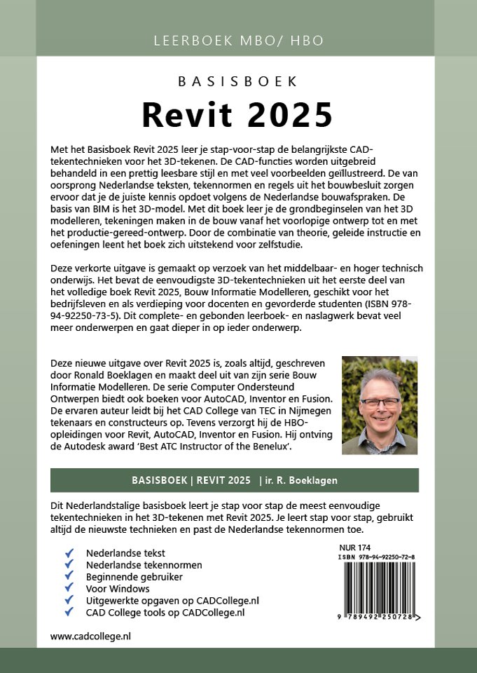 Basisboek Revit 2025 MBO/HBO Leerboek